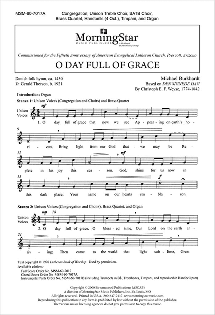 O Day Full of Grace